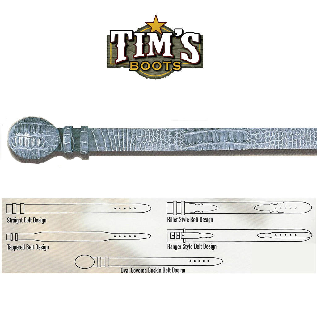 Black Jack Alligator Hornback Belt - Tim's Boots