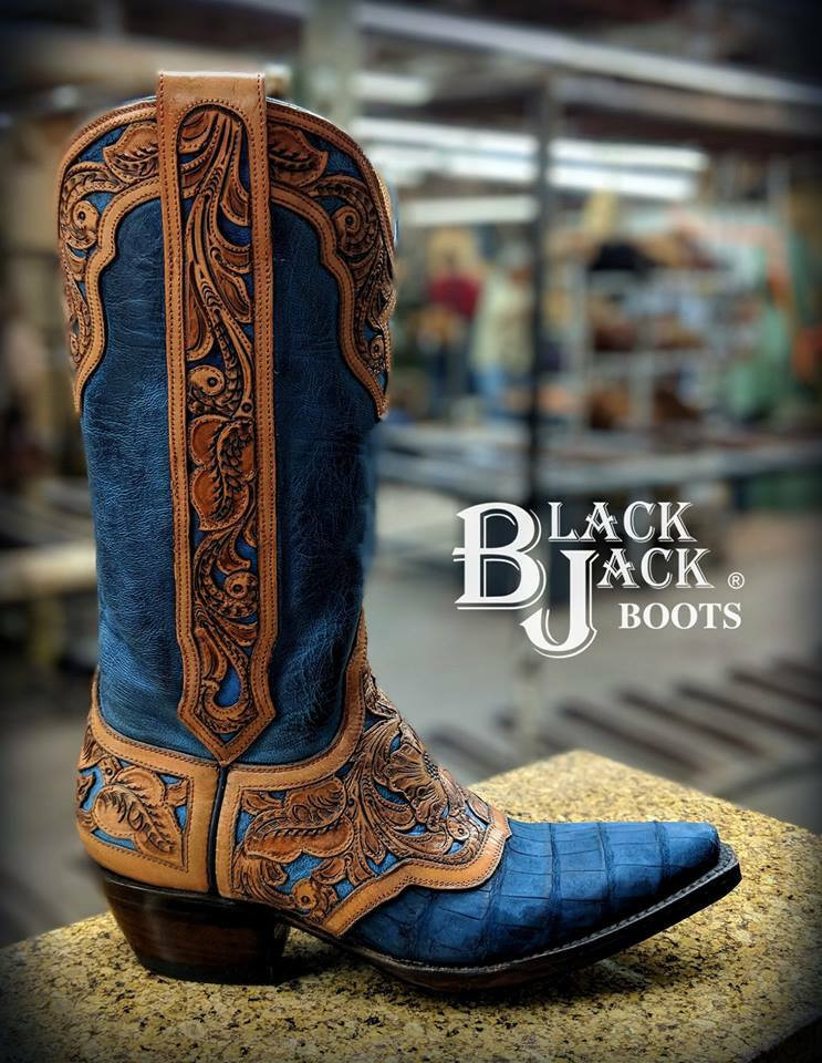 Black Jack Sueded Caiman Belly HT-121 - Tim's Boots