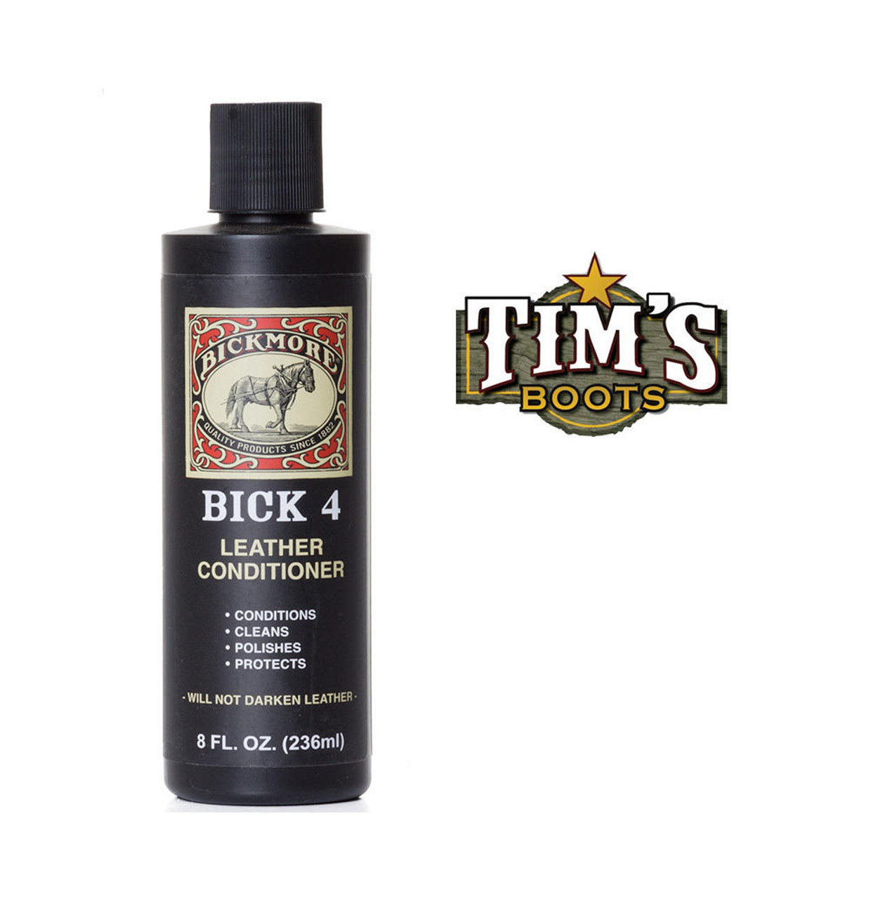  Bick 4 Leather Conditioner and Leather Cleaner 8 oz - Will Not  Darken Leather - Safe For All Colors of Leather Apparel, Furniture,  Jackets, Shoes, Auto Interiors, Bags & All Other