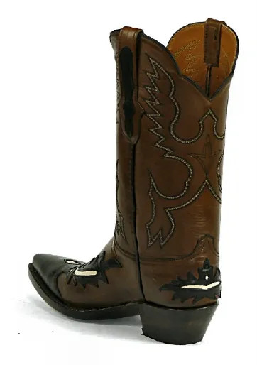Black Jack Ranch Hand with wing tip and heel foxing #8 - Tim's Boots
