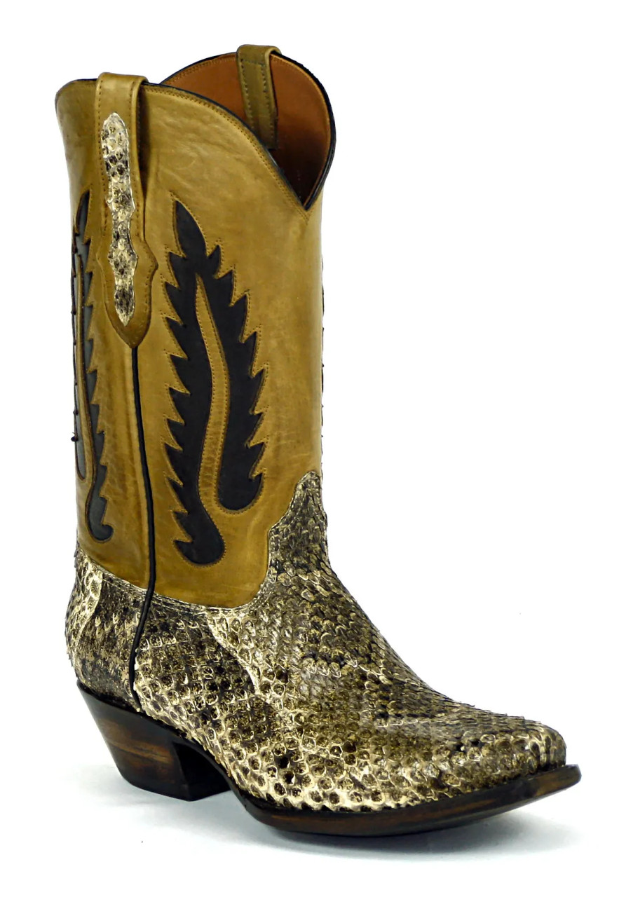 Eastern diamondback rattlesnake skin on sale boots