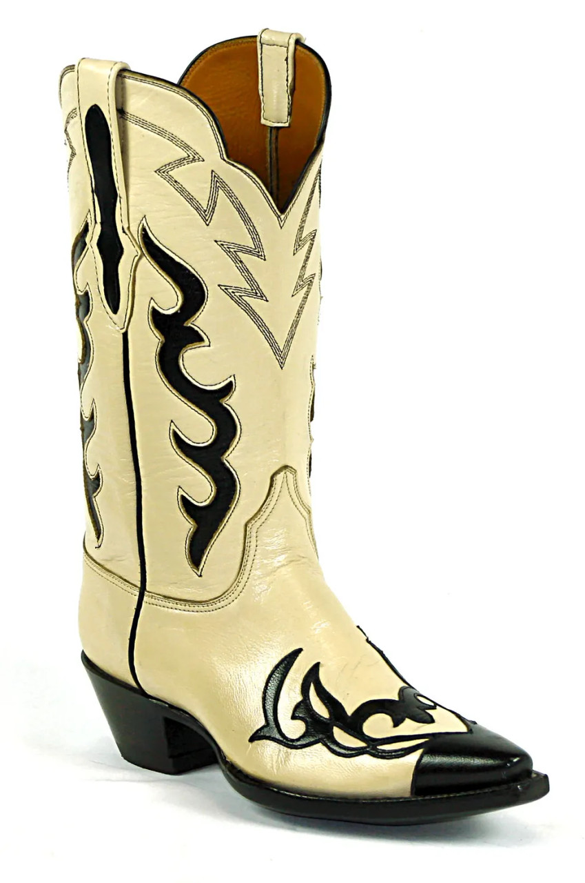 非売品　MASU ANGEL TIP BOOTS(BLACK&WHITE) Black Jack Goat with wing tip #5 - Tim's Boots