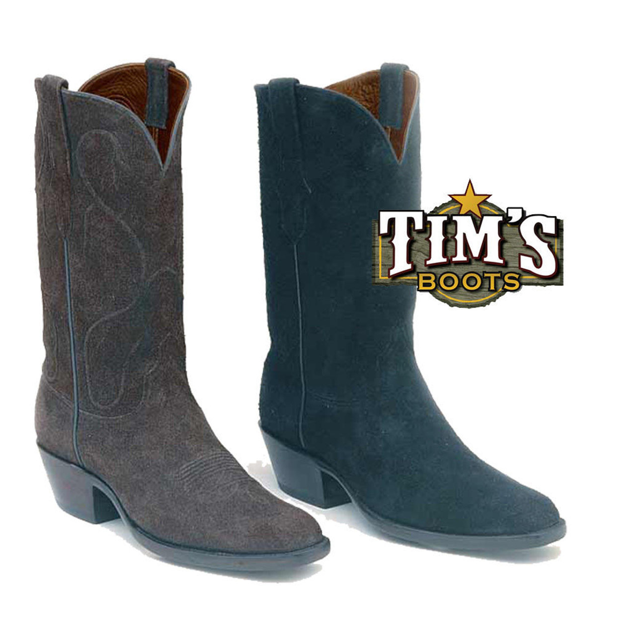 Black Jack Nubuck (Rough Out) Cowboy Boots - Tim's Boots
