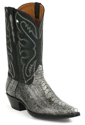 Black Jack Ostrich Leg Cowboy Boots