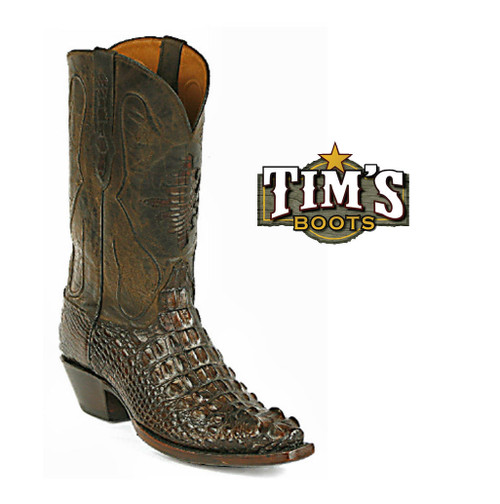 Black Jack Full Alligator Tail Cut Cowboy Boots