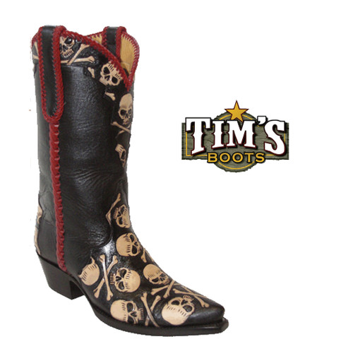 mens skull cowboy boots