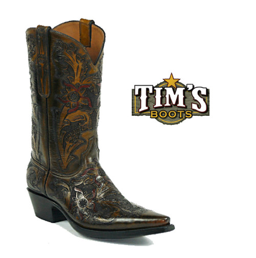 Black Jack Hand Tooled # 187 With Wingtip and Collar # 13