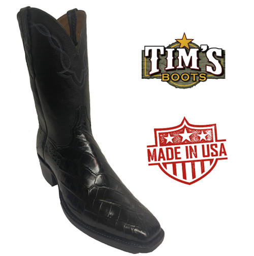 Tims Boots Private Label Alligator Belly Boots