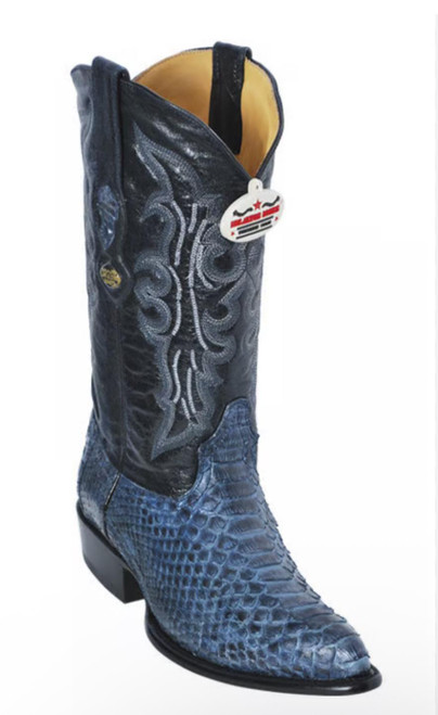 Los Altos Rustic Blue Python Boots