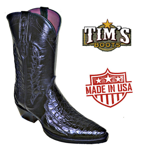 Seamless Genuine American Alligator Full Tails Handmade Boots