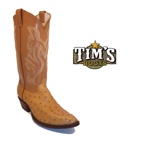 COWTOWN COGNAC OSTRICH PRINT BOOT