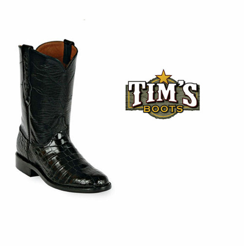 Men\'s Custom Made Dress Boots - Alligator Belly Skin - Roper Heel Men main image 4