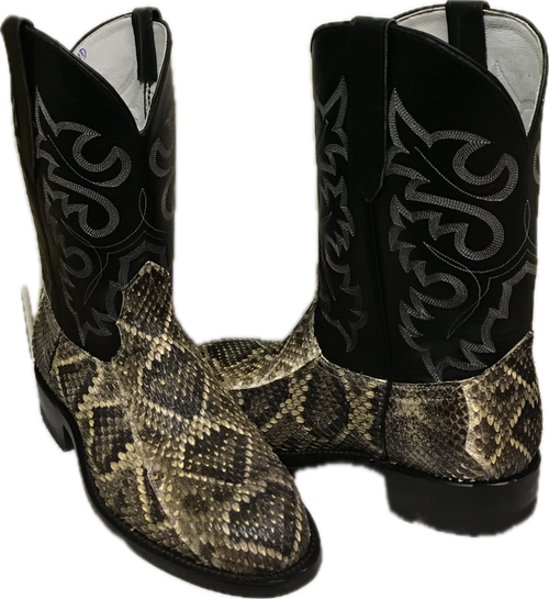 Black Jack Rattlesnake Roper Boots - Tim's Boots