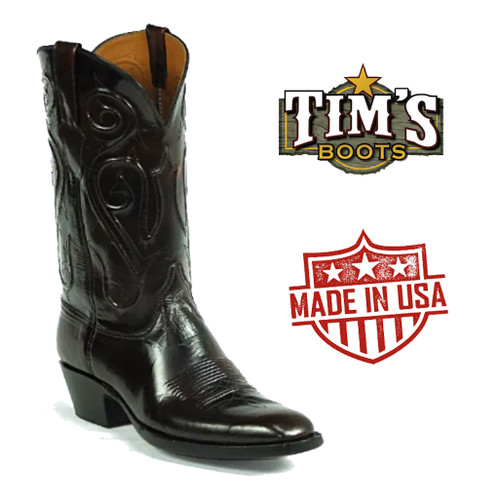 Black Jack Italian Kangaroo Cowboy Boots