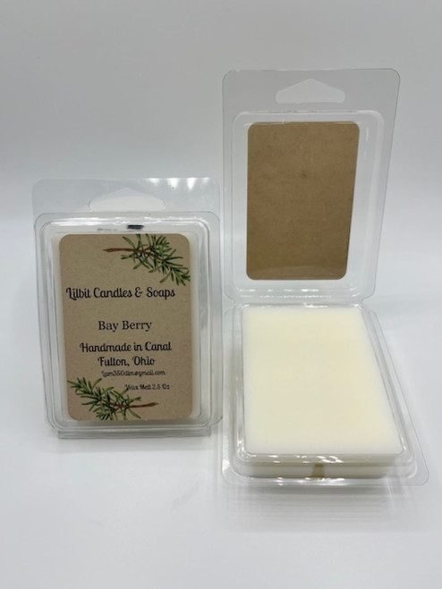Our Bayberry Wax Melt scent is a nice blend of fir and balsam and delicate spicy undertones of nutmeg and ginger. 
Top Notes: Bayberry Middle Notes: Clove, Nutmeg, Ginger Base Notes: Cypress, Cedar, Balsam, Fir, Musk Our Bayberry Wax Melt scent is a nice blend of fir and balsam and delicate spicy undertones of nutmeg and ginger. 
Top Notes: Bayberry Middle Notes: Clove, Nutmeg, Ginger Base Notes: Cypress, Cedar, Balsam, Fir, Musk