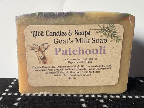 Our Patchouli Goat's Milk Soap is truly exceptional! If you were a hippie in the 1960s, you'll adore it. It offers the perfect blend of earthy, herbaceous scents and woodsy aromas, combined with all the amazing benefits of goat's milk, like moisturizing properties, enzymes, glycerin, and vitamins.
The soap is crafted with Organic Coconut Oil, Organic Extra Virgin Olive Oil, Raw Goat Milk, RSPO Sustainable Palm Fruit Oil, Sodium Hydroxide, Castor Oil, Patchouli Essential Oil, Organic Shea Butter and Sal Butter.
Ideal for on-the-go gifting, our artisanal soaps are perfect for birthdays, bridal and baby showers, teacher appreciation, housewarming parties, colleagues, hairdressers, or as tokens of gratitude during holidays, and more. With our diverse selection, you can easily find the perfect gift. Should you opt to send it as a gift, we are delighted to include a personalized note on your behalf. Our Patchouli Goat's Milk Soap is truly exceptional! If you were a hippie in the 1960s, you'll adore it. It offers the perfect blend of earthy, herbaceous scents and woodsy aromas, combined with all the amazing benefits of goat's milk, like moisturizing properties, enzymes, glycerin, and vitamins.
The soap is crafted with Organic Coconut Oil, Organic Extra Virgin Olive Oil, Raw Goat Milk, RSPO Sustainable Palm Fruit Oil, Sodium Hydroxide, Castor Oil, Patchouli Essential Oil, Organic Shea Butter and Sal Butter.
Ideal for on-the-go gifting, our artisanal soaps are perfect for birthdays, bridal and baby showers, teacher appreciation, housewarming parties, colleagues, hairdressers, or as tokens of gratitude during holidays, and more. With our diverse selection, you can easily find the perfect gift. Should you opt to send it as a gift, we are delighted to include a personalized note on your behalf.