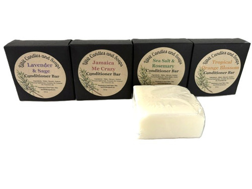 Our Conditioner Bar Collection features delightful scents like Lavender Sage, Tropical Orange, Jamica Me Crazy and Sea Salt and Rosemary Each bar is carefully crafted for all hair types with ingredients like water, glycerin, sodium cocoyl isethionate, shea butter, castor oil, and essential oils. The shampoo bars and Conditioner Bars have a neutral pH of 5.0 to 6.0, are dermatologically tested, soap-free, gentle on sensitive skin, and create a rich, foamy lather. They’re also RSPO-certified, sustainable, and vegan-friendly.

These handcrafted Shampoo and Conditioner Bars make perfect portable gifts for any occasion—birthdays, bridal or baby showers, teacher appreciation, housewarmings, colleagues, hairdressers, holiday gestures, and more! With a variety of options, they’re sure to brighten anyone’s day, and we can even include a personalized message upon request.
