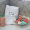 Luxury embroidered towel set with custom monogram design