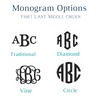 Monogram Options