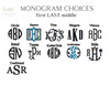 Monogram Chart for Embroidery