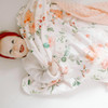  Peach Floral throw blanket for Babies 