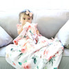  Peach Floral throw blanket for Babies 