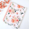 Peach Floral Throw Blanket for Babies