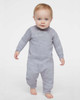 Infant Fleece One-Piece Highland Cow personalized highland cow outfit Grey