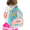 Stephen Joseph Personalized Kids Backpack Floral Turquoise 