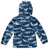 Boys Rain Jacket- Shark Pattern back side of jacket