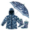 Boys Rain Jacket- Shark Pattern