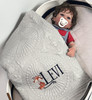 Lifestyle Photo of FOX Personalized Baby Quilt with Name