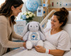 Cubbie Personalized Stuffed Baby Gift Grey Bunny 