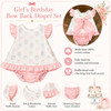  Personalized Girl's 1st Birthday Outfit | Monogram Birthday Dress & Bloomers 