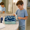 Stephen Joseph Personalized Kids Shark Toiletry Bag – Embroidered Travel Case 