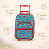 Race car kids suitcase with extendable handle, front pocket and durable wheels
