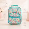 Pastel floral kids suitcase with extendable handle, front pocket and durable wheels

Size chart:
