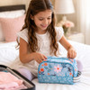 Stephen Joseph Personalized Floral Bee Toiletry Bag for Girls 