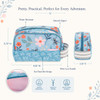 Stephen Joseph Personalized Floral Bee Toiletry Bag for Girls 