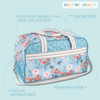 Personalized blue bee duffle bag for sleepovers and travel