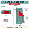 Stephen Joseph Personalized Race Car Nap Mat for Preschool & Daycare 