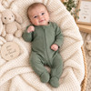  Personalized Organic Baby Sleeper with Embroidered Name 