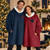  Personalized Couples Hooded Blanket Set 