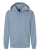 Steel Blue Gildan SF600 full-zip sweatshirt shown without embroidery for accurate garment reference