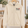  Personalized Teacher Zip Up Hoodie – Embroidered Name & Apple 