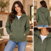  Embroidered Social Worker Zip Up Hoodie – Floral Design 