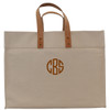 Natural Canvas monogrammed tote