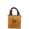 Yellow Waxed Canvas Monogrammed 6pk Beer Carrier