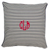 Monogrammed pillow 16x 16 Navy Stripe