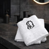 CB Ivory Monogrammed Hand Towels (2) 